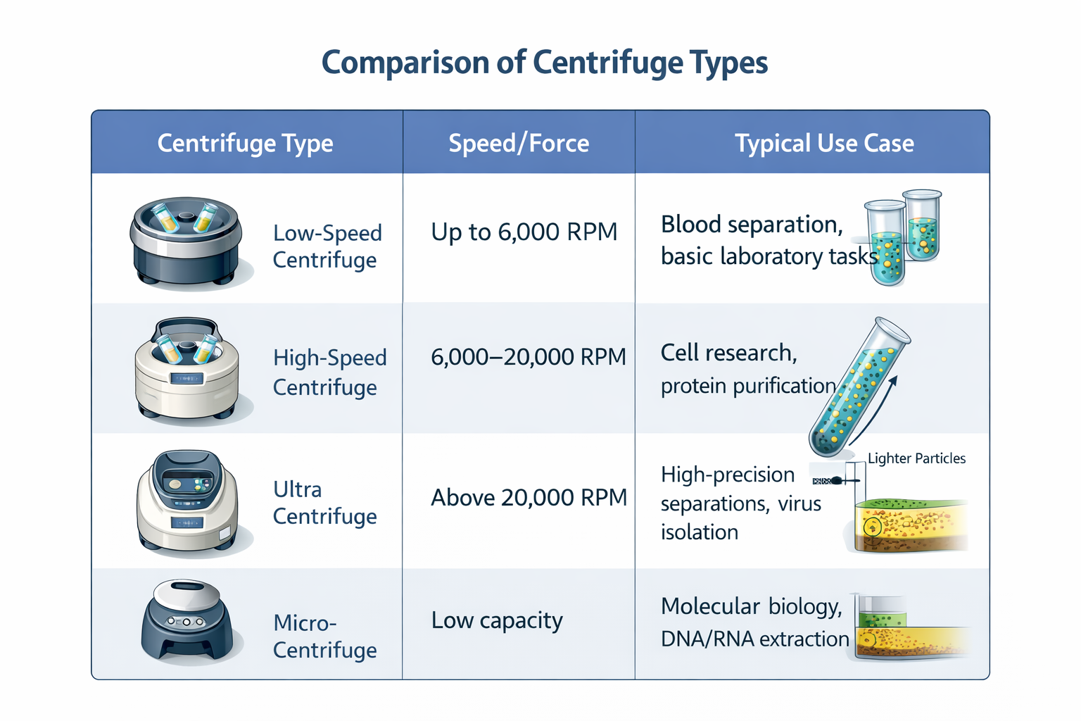 different types of centrifuges and their use cases different types of centrifuges and their use cases